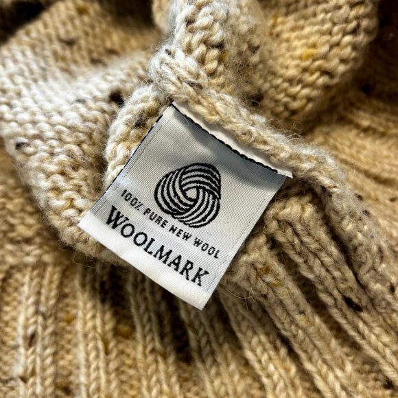 WOOL FISHERMAN SWEATER RUSTIC "MADE IN IRELAND" - Picture 5 of 5